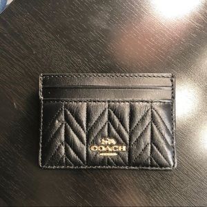 Coach quilted card holder